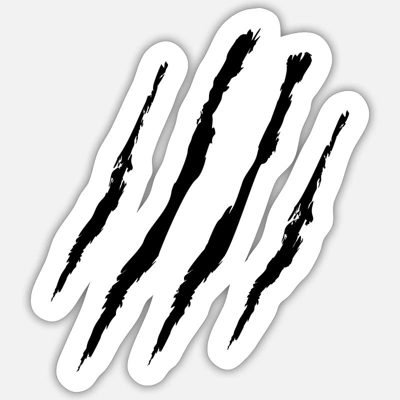 claw marks - Sticker Größe S (10 x 10 cm) - Mattweiß