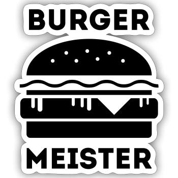 MAYOR - BBQ Shirt - Sticker size S (10 x 10 cm) - white matte - Front