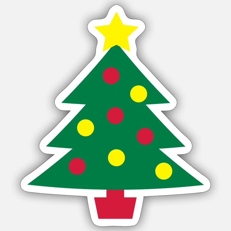 noël - Sticker taille S (10 x 10 cm) - blanc mat