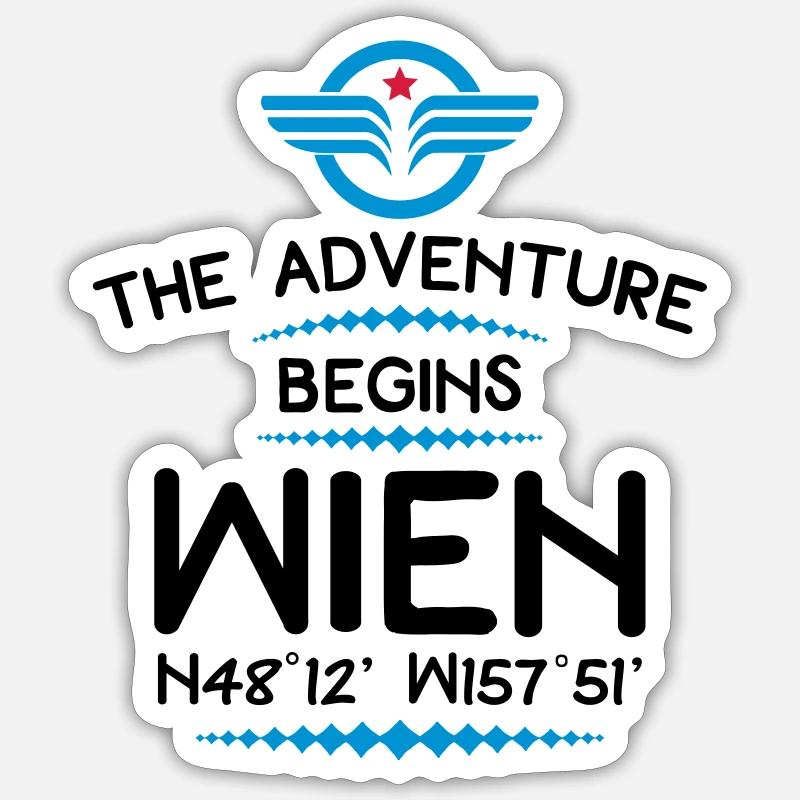 Wien - Sticker Größe S (10 x 10 cm) - Mattweiß