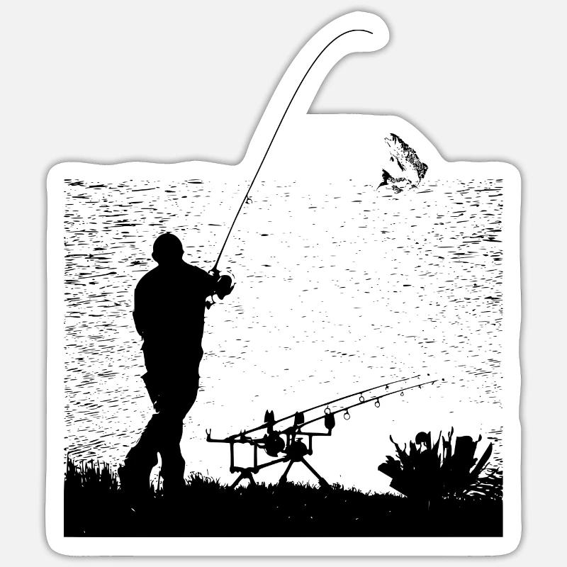 fisher - Sticker taille S (10 x 10 cm) - blanc mat