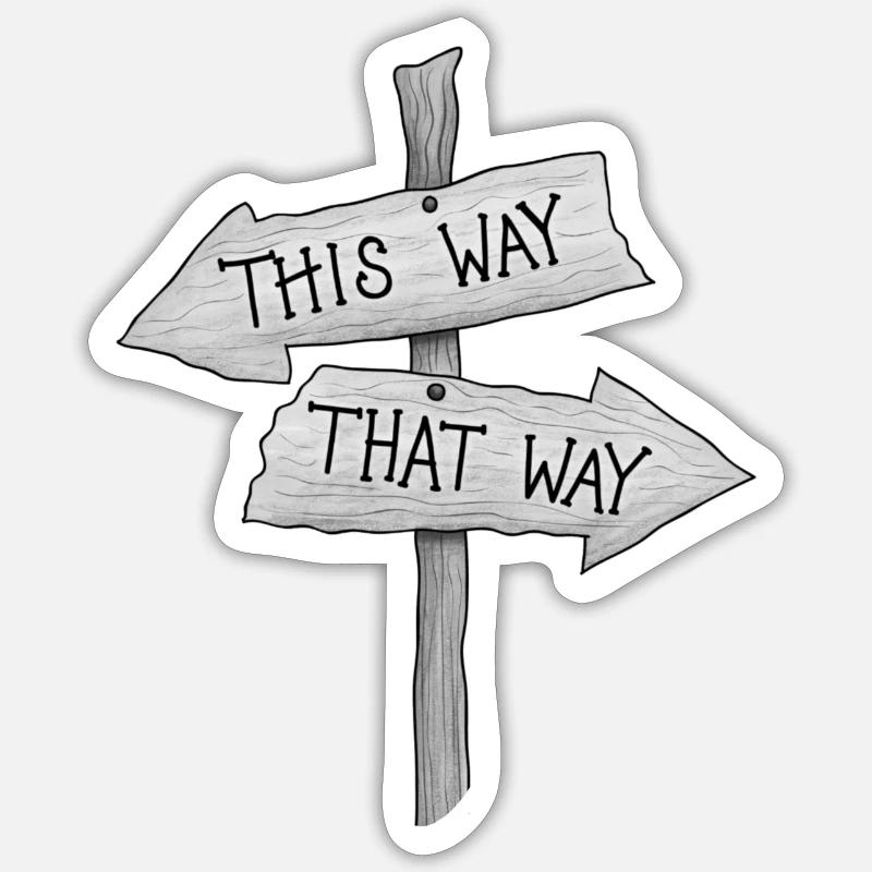 poteau indicateur - Sticker taille S (10 x 10 cm) - blanc mat