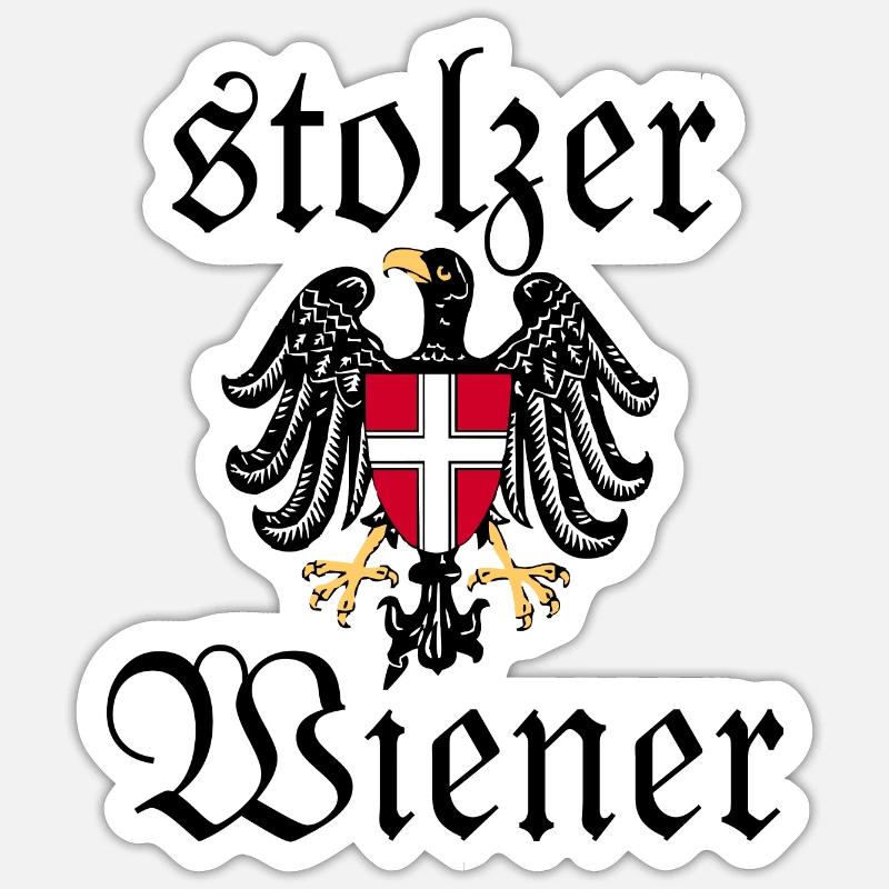 fier Vienne - Sticker taille S (10 x 10 cm) - blanc mat