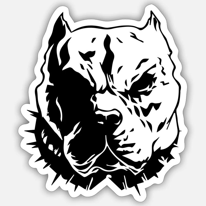 pitbull - Sticker size S (10 x 10 cm) - white matte