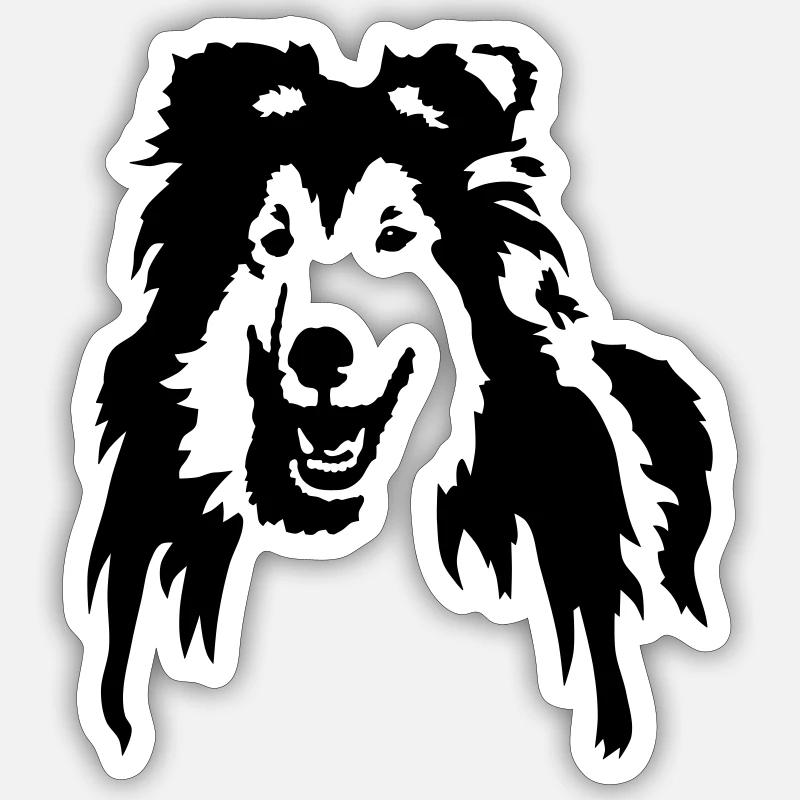 collie - Sticker size S (10 x 10 cm) - white matte