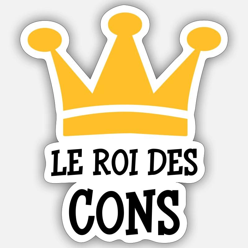 Der König von Cons Sticker Größe S (10 x 10 cm)