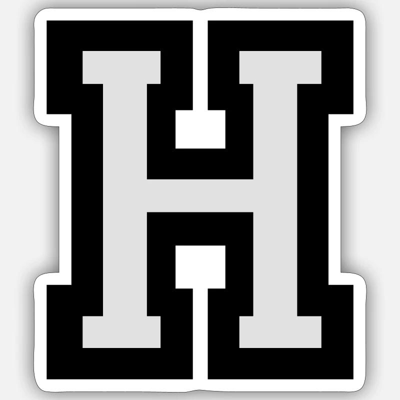 Buchstabe H - Sticker Größe S (10 x 10 cm) - Mattweiß