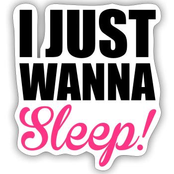 Sleep - Sticker size S (10 x 10 cm) - white matte - Front