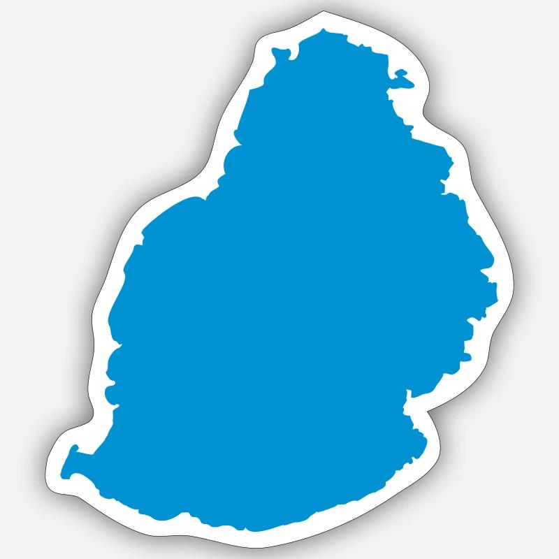 Mauritius - Sticker size S (10 x 10 cm) - white matte