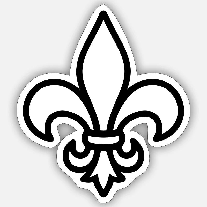 Lis - Sticker taille S (10 x 10 cm) - blanc mat