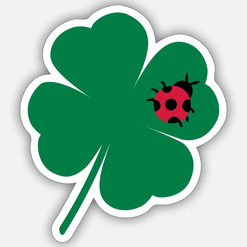 clover leaf feuille de trèfle Sticker taille S (10 x 10 cm)