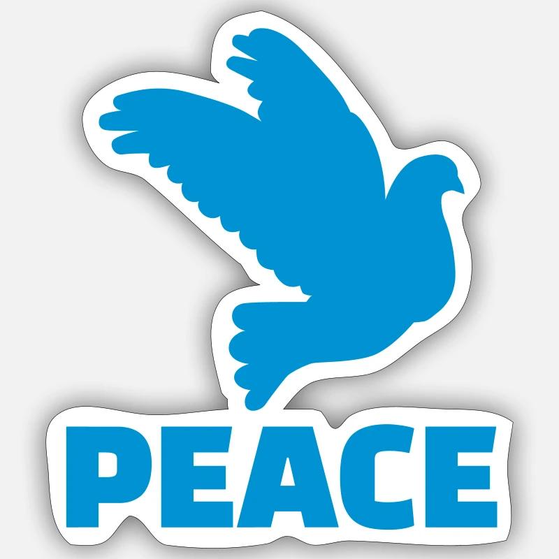 Peace - Sticker size S (10 x 10 cm) - white matte