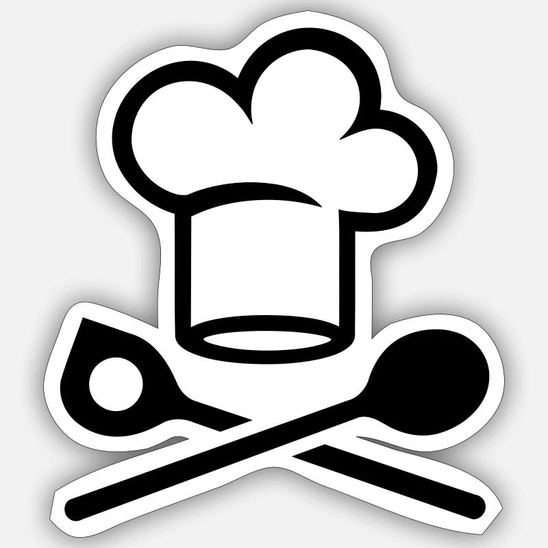 Cook - Sticker size S (10 x 10 cm) - white matte