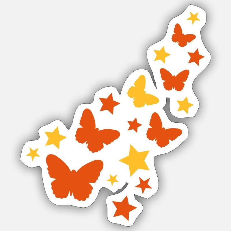 Papillon Sticker taille S (10 x 10 cm)