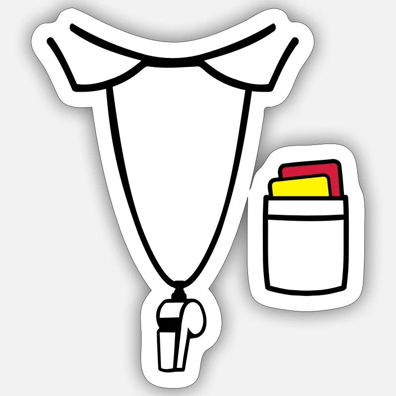 Arbitre - Sticker taille S (10 x 10 cm) - blanc mat