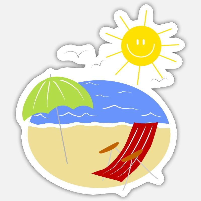 vacances Sticker taille S (10 x 10 cm)