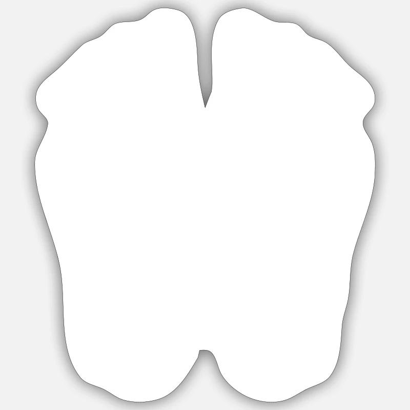 Empreinte empreinte conception blanc - Sticker taille S (10 x 10 cm) - blanc mat