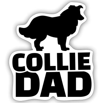 Collie - Sticker Größe S (10 x 10 cm) - Mattweiß - Vorne