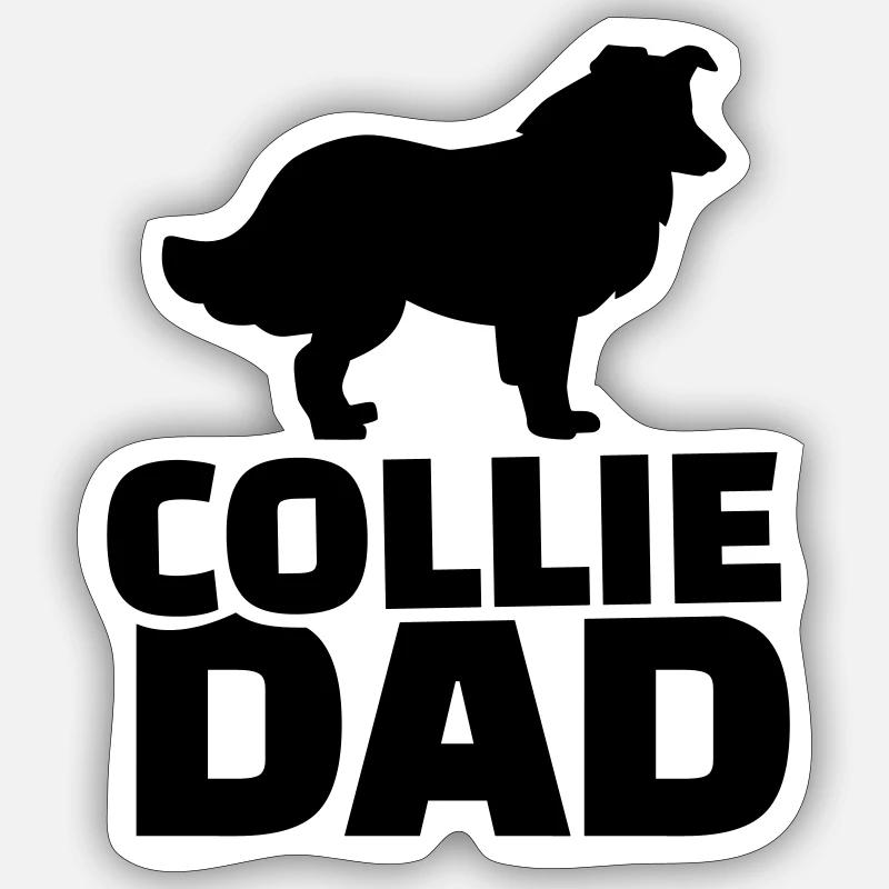 Collie Dad Sticker size S (10 x 10 cm)
