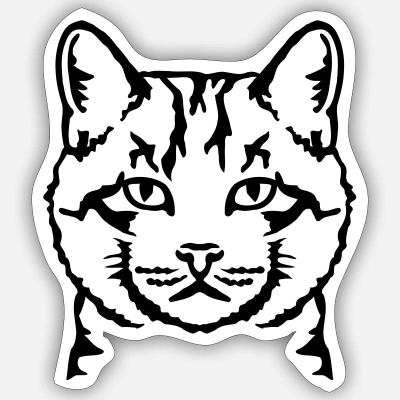 Cat - Sticker size S (10 x 10 cm) - white matte