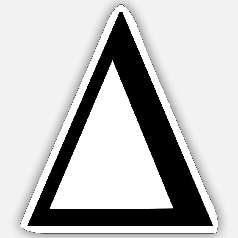 Delta - Sticker Größe S (10 x 10 cm) - Mattweiß
