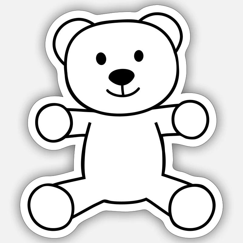 teddy bear Sticker size S (10 x 10 cm)