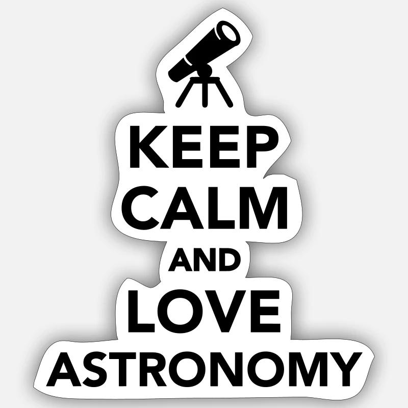 Astronomie - Sticker Größe S (10 x 10 cm) - Mattweiß