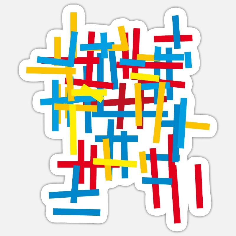Abstract - Patterns / Bauhaus Sticker size S (10 x 10 cm)