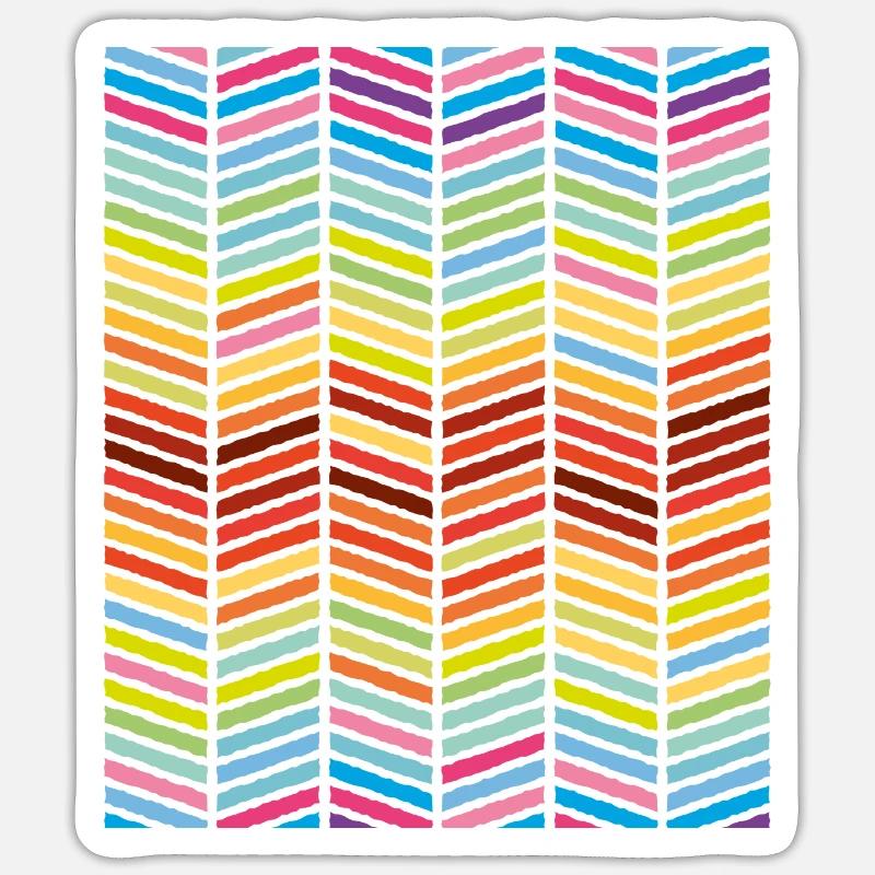 Pattern stripes - Sticker size S (10 x 10 cm) - white matte
