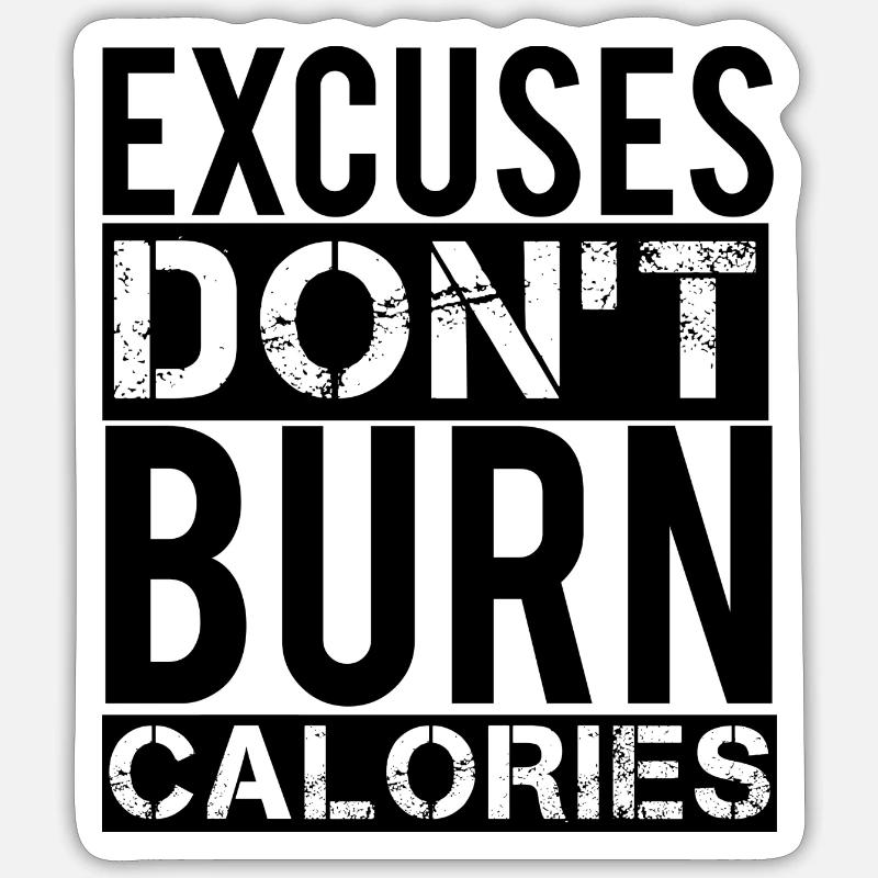Excuses - Sticker taille S (10 x 10 cm) - blanc mat