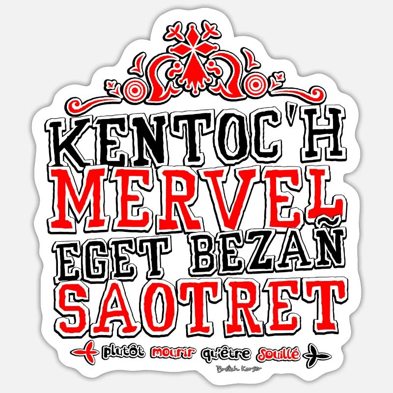 Devise de la Bretagne Sticker taille S (10 x 10 cm)