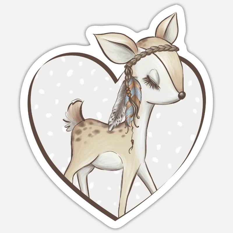 Deer Deer Sticker size S (10 x 10 cm)