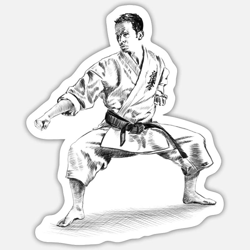 karate - Sticker size S (10 x 10 cm) - white matte