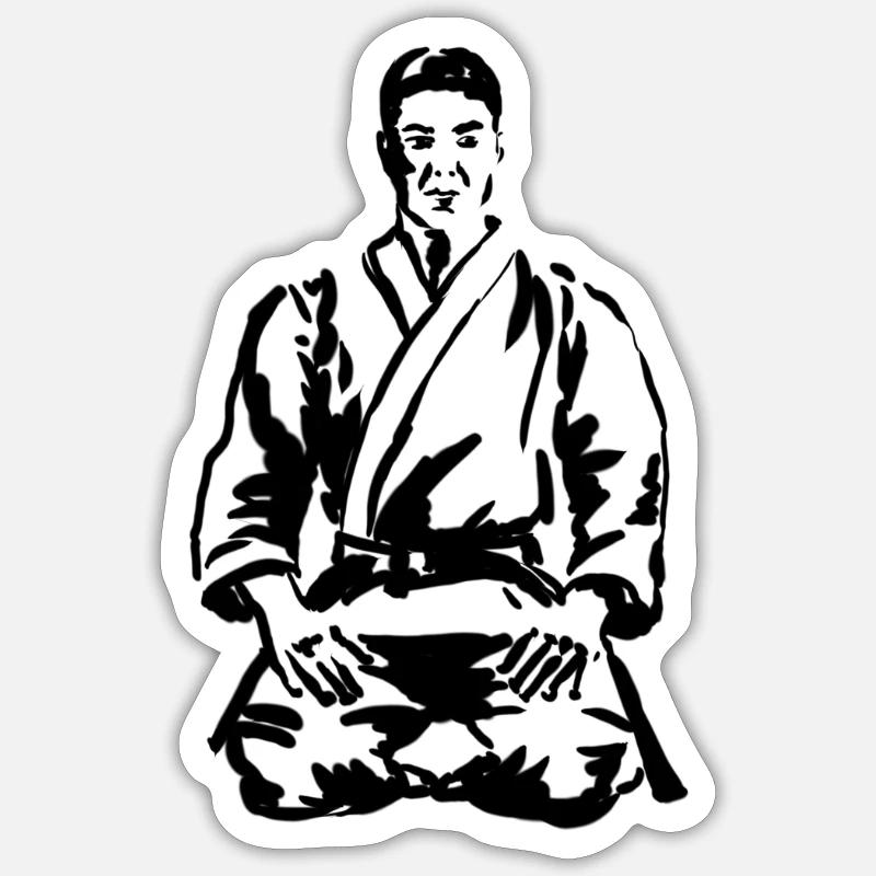 Karate - Sticker Größe S (10 x 10 cm) - Mattweiß