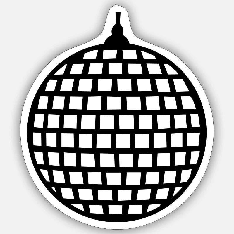 Disco - Sticker taille S (10 x 10 cm) - blanc mat