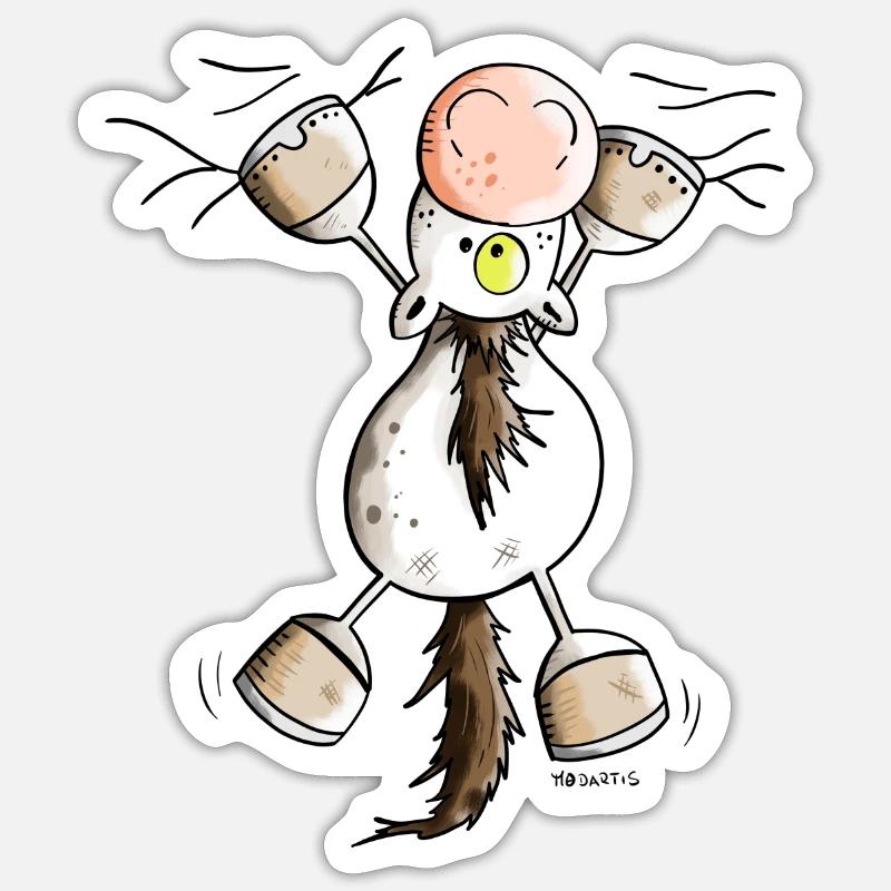 Pferdchen hängt ab Sticker Größe S (10 x 10 cm)
