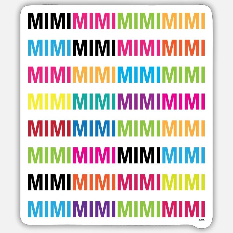 Mimimi - Sticker taille S (10 x 10 cm) - blanc mat