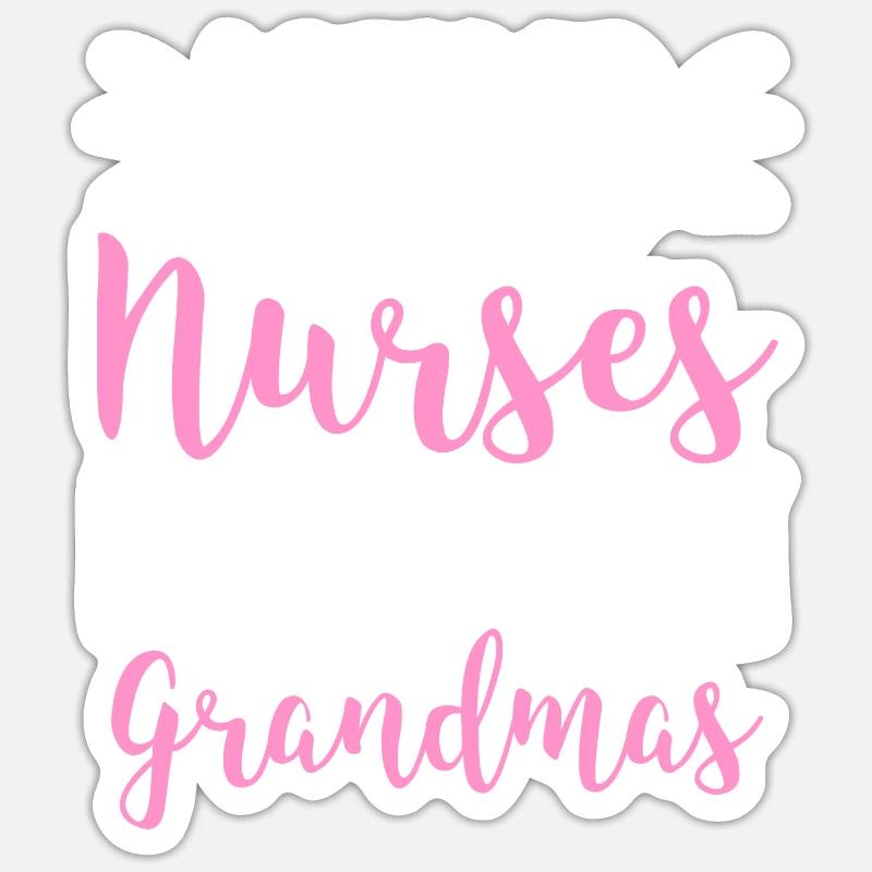 Pensionierte Krankenschwestern Beste Omas Ruhestand Geschenkidee - Sticker Größe S (10 x 10 cm) - Mattweiß