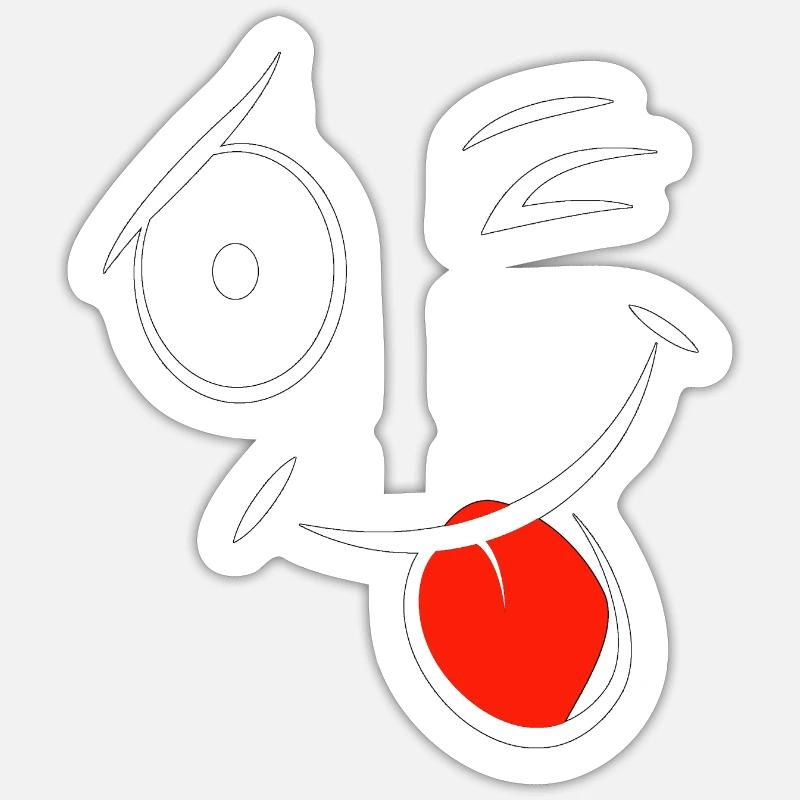 wink - Sticker size S (10 x 10 cm) - white matte
