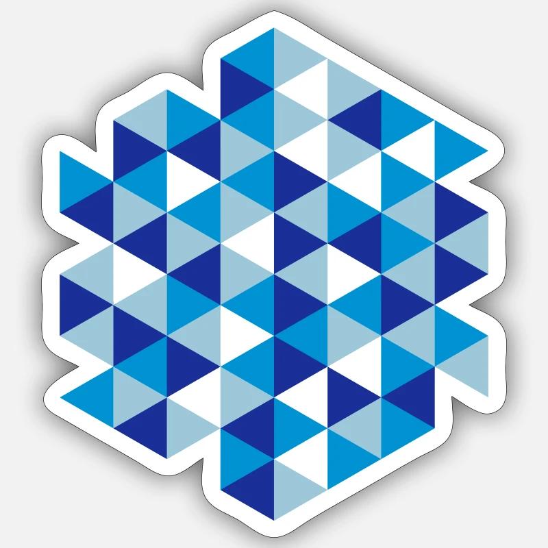 Triangle Design 03 - Sticker size S (10 x 10 cm) - white matte