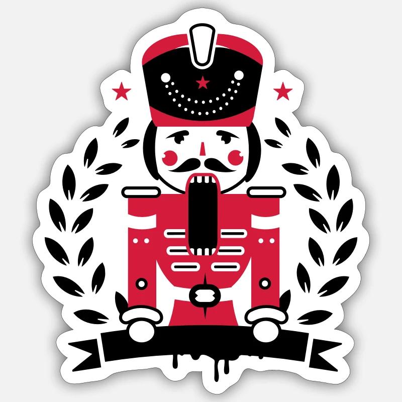 Nutcracker Hussar with open mouth Sticker size S (10 x 10 cm)