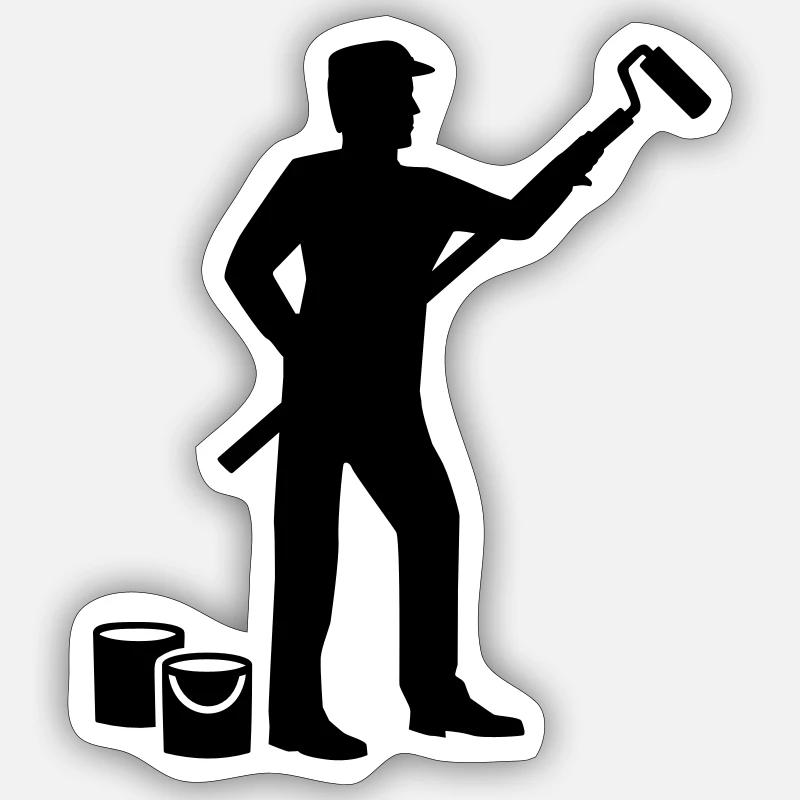 Peintre Sticker taille S (10 x 10 cm)