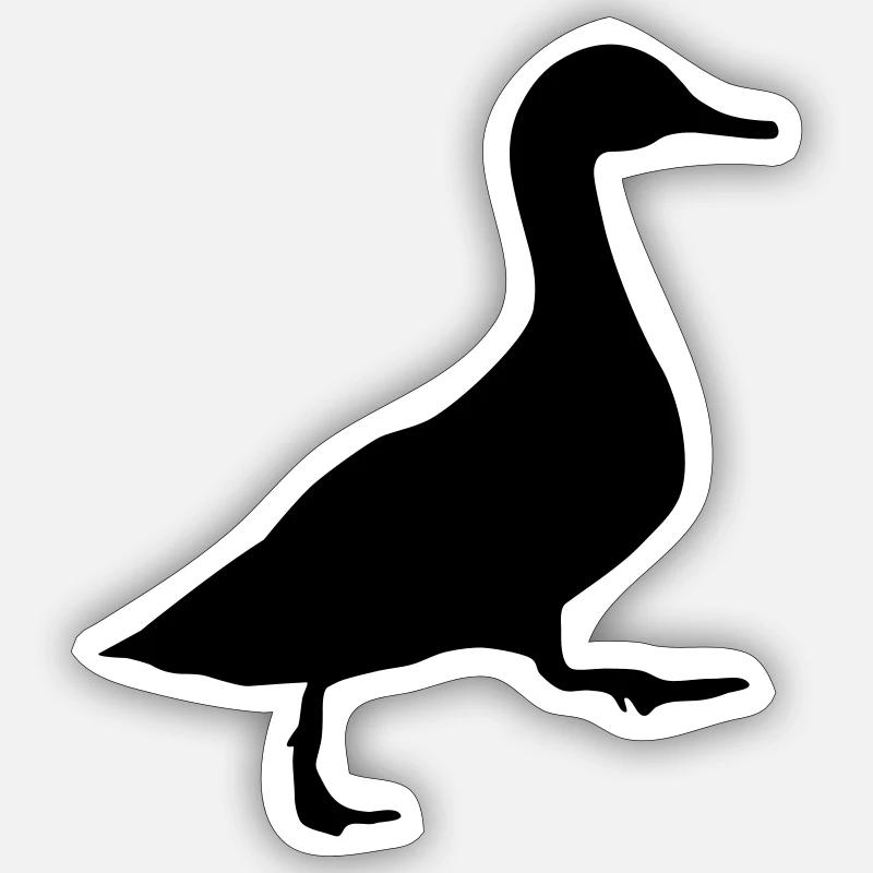 Duck (super cheap!) - Sticker size S (10 x 10 cm) - white matte