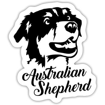 Australian Shepherd - Sticker size S (10 x 10 cm) - white matte - Front