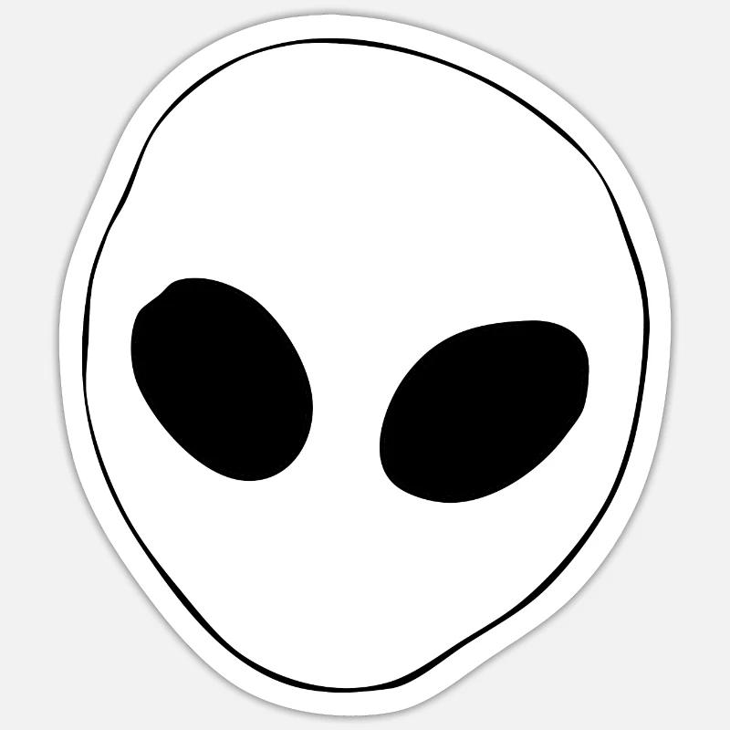 alien - Sticker size S (10 x 10 cm) - white matte