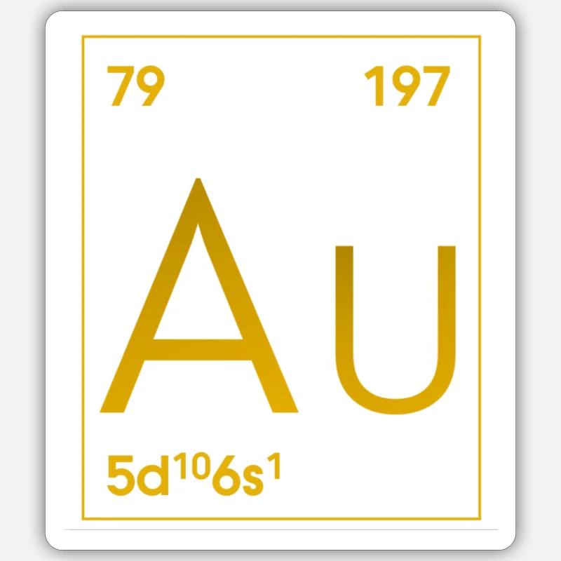 Gold as an element Aurum Sticker size S (10 x 10 cm)