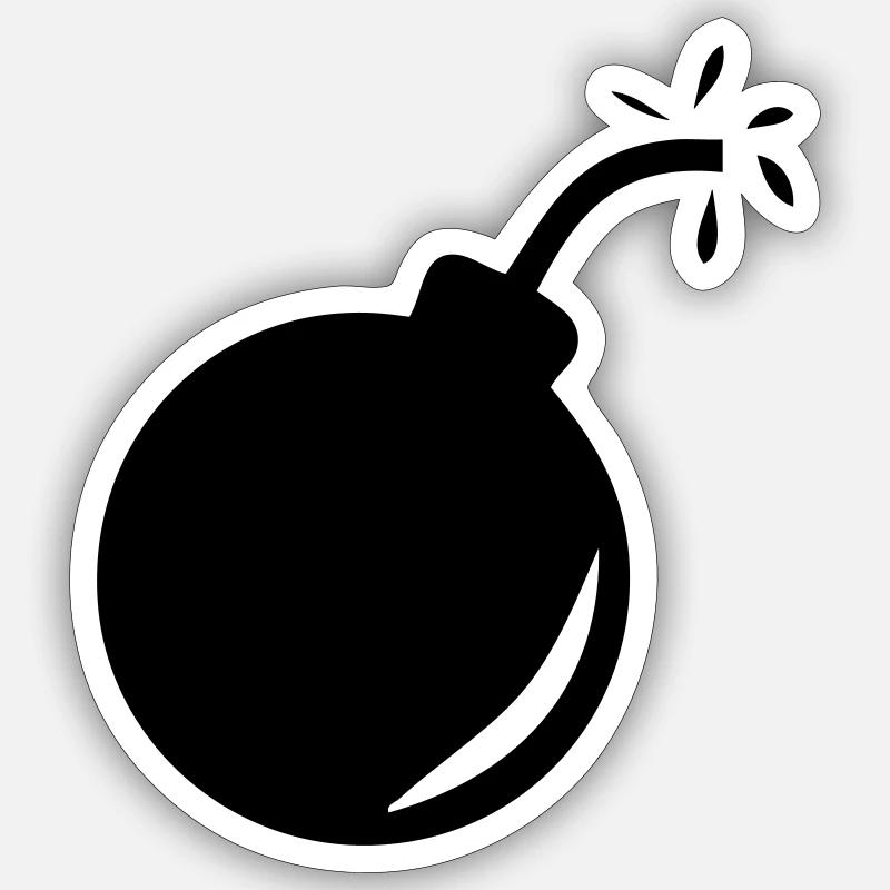 bombe 1 - Sticker taille S (10 x 10 cm) - blanc mat