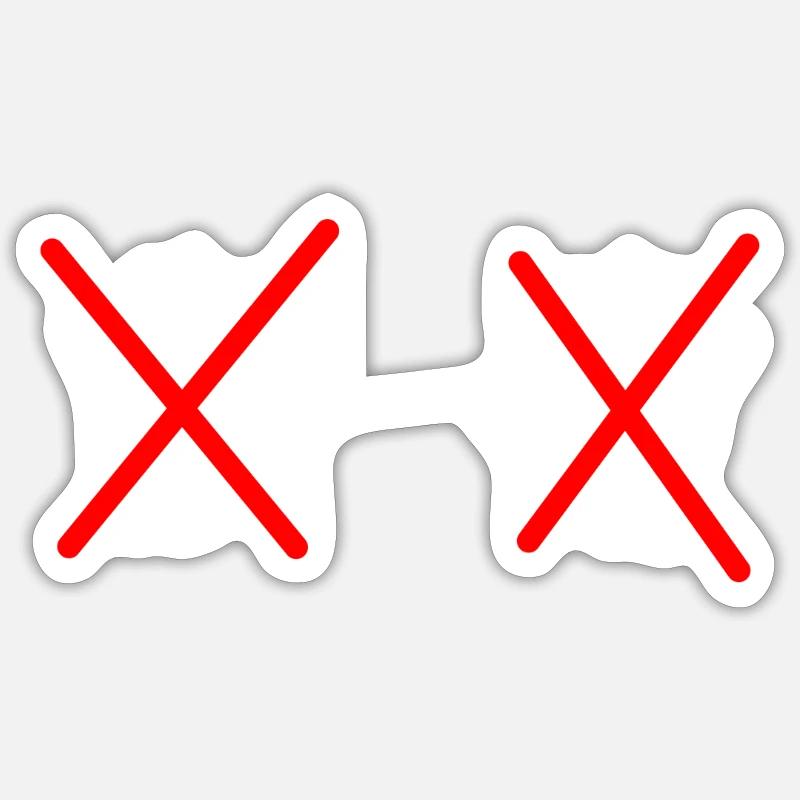 hands off white Sticker size S (10 x 10 cm)