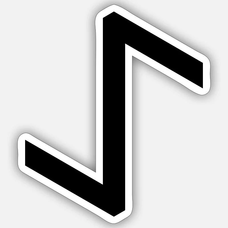 Rune: Eihwaz ᛇ (egg, Y), Quantum Runes Futhark 0 © Sticker size S (10 x 10 cm)