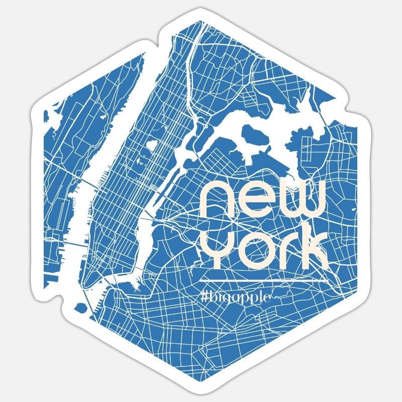 Bigapple - Sticker taille S (10 x 10 cm) - blanc mat